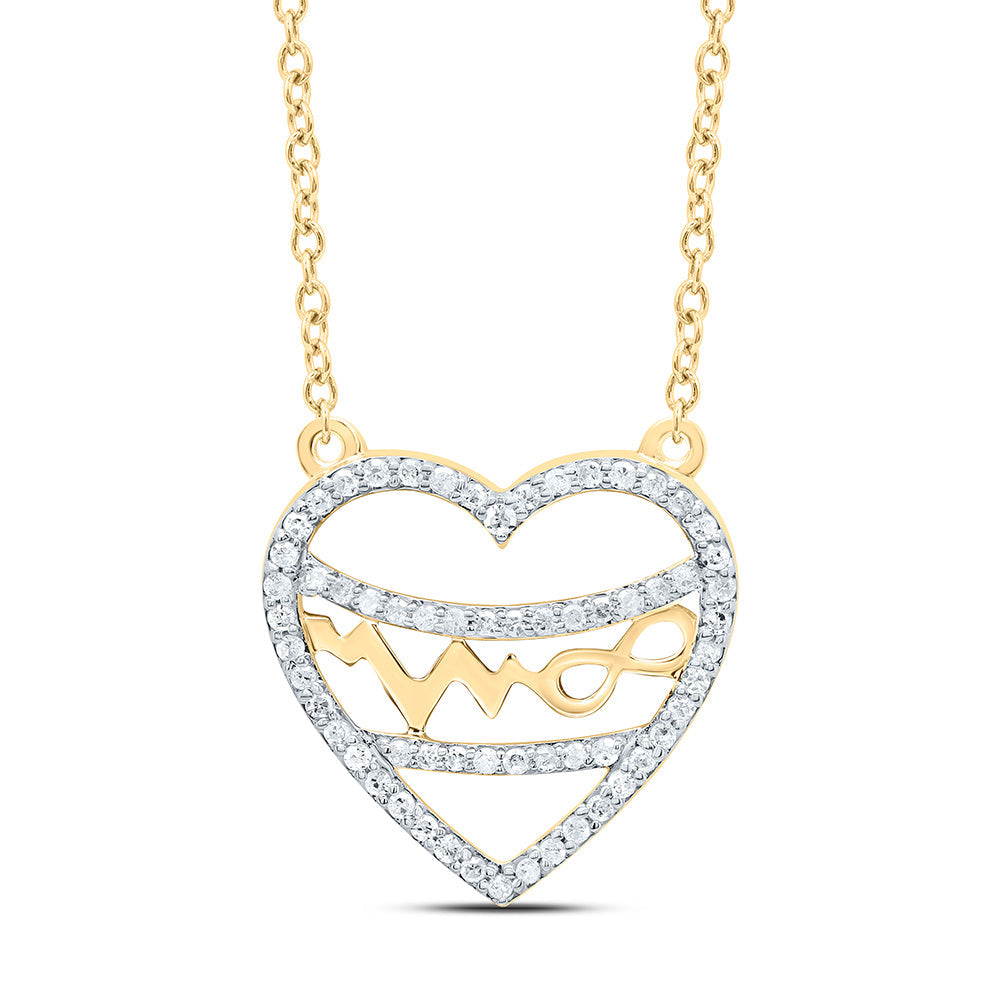 1/5CTW-NAT DIA P1 GIFT HEART NECKLACE (18 INCH) Daisy Joyeria