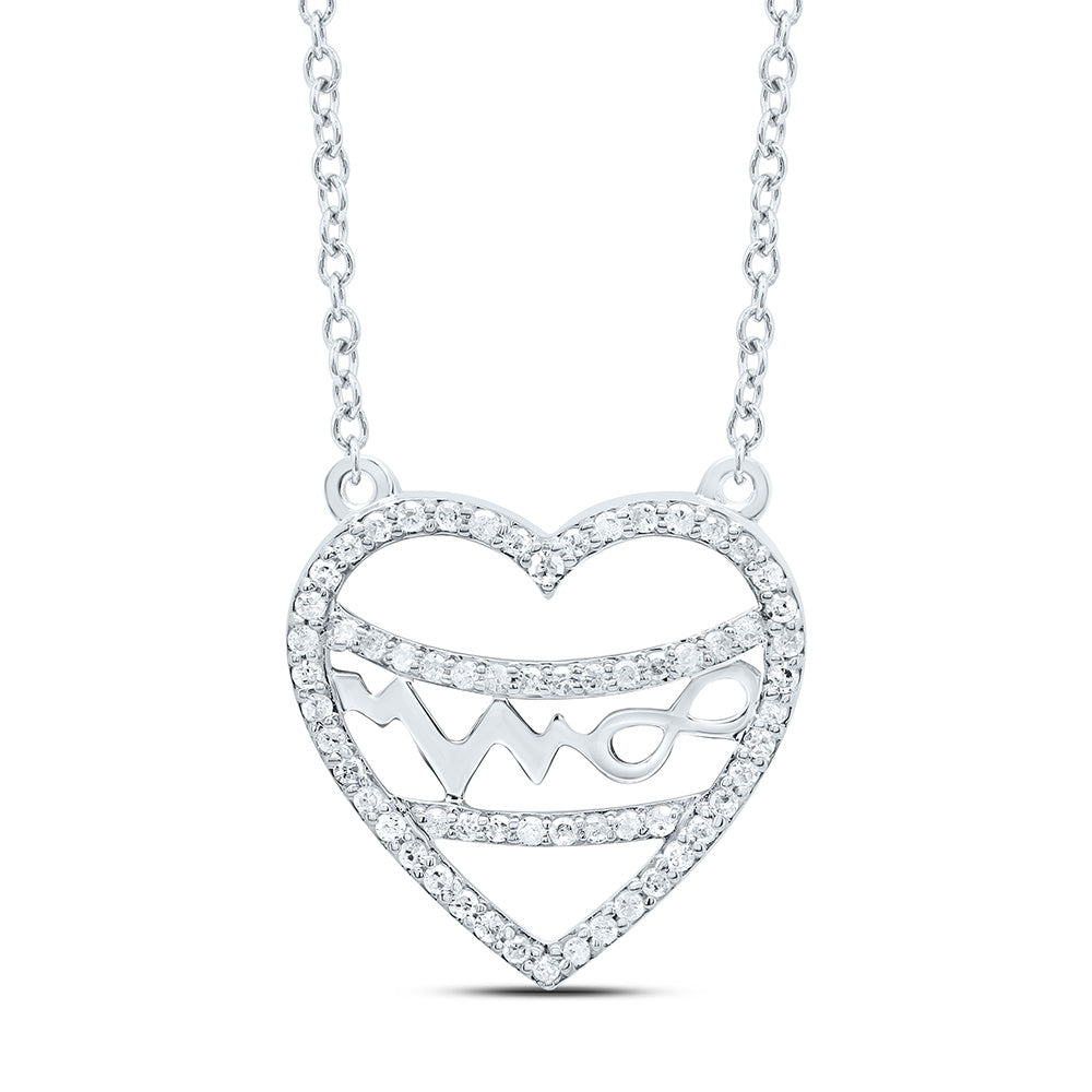 1/5CTW-NAT DIA P1 GIFT HEART NECKLACE (18 INCH) Daisy Joyeria