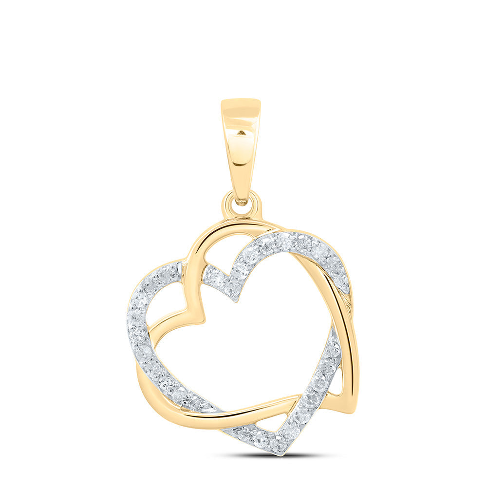 1/6CTW-NAT DIA P1 GIFT HEART PENDANT Daisy Joyeria