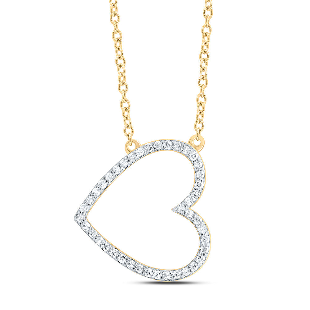1/6CTW-NAT DIA P1 GIFT HEART NECKLACE (18 INCH) Daisy Joyeria