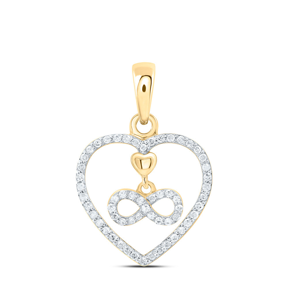 1/6CTW-NAT DIA P1 GIFT INIFINITY  HEART PENDANT Daisy Joyeria