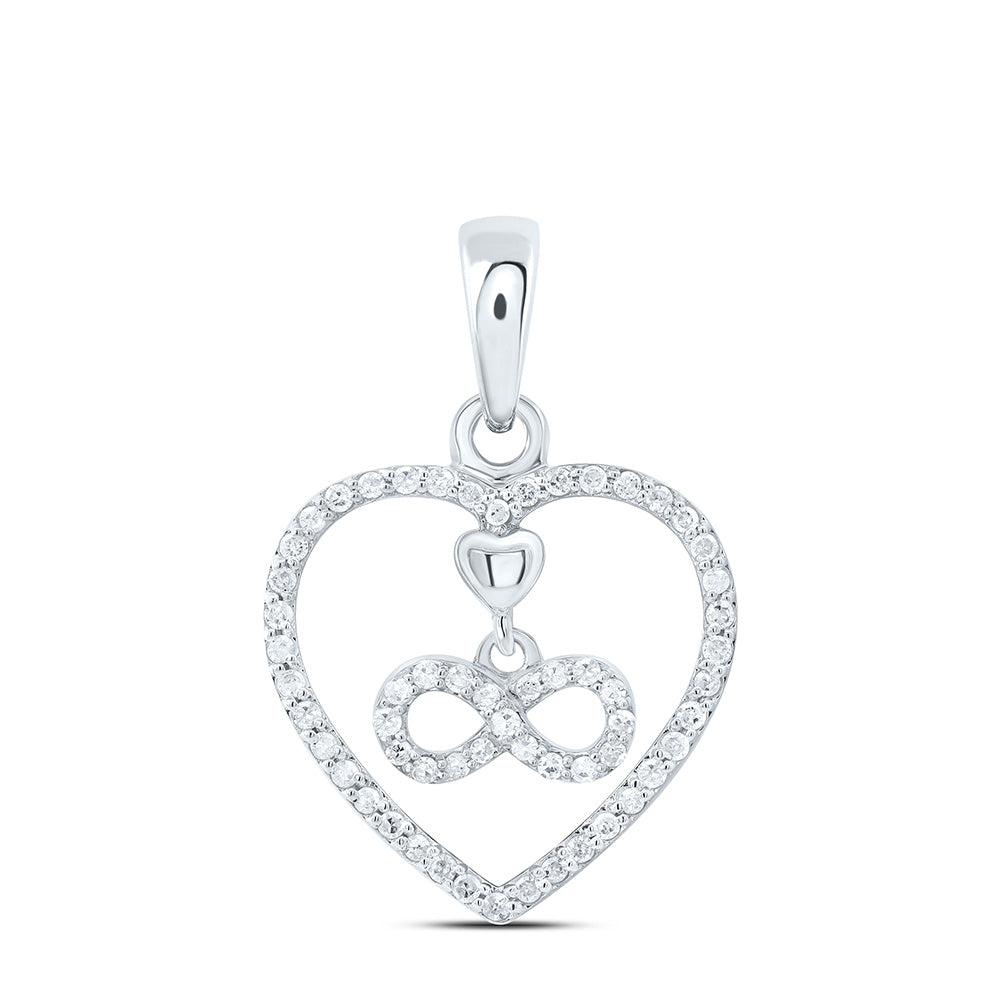 1/6CTW-NAT DIA P1 GIFT INIFINITY HEART PENDANT Daisy Joyeria
