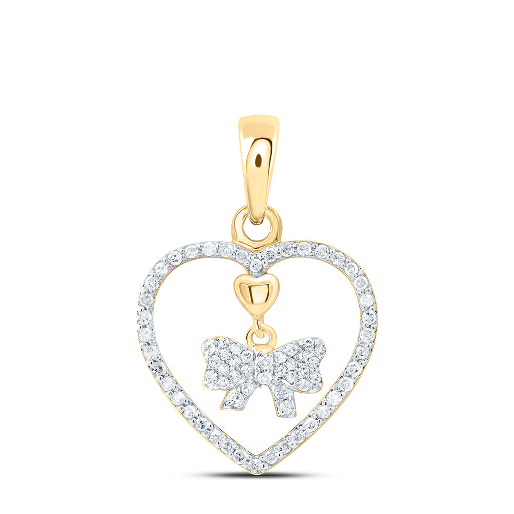 1/5CTW-NAT DIA P1 GIFT HEART PENDANT Daisy Joyeria