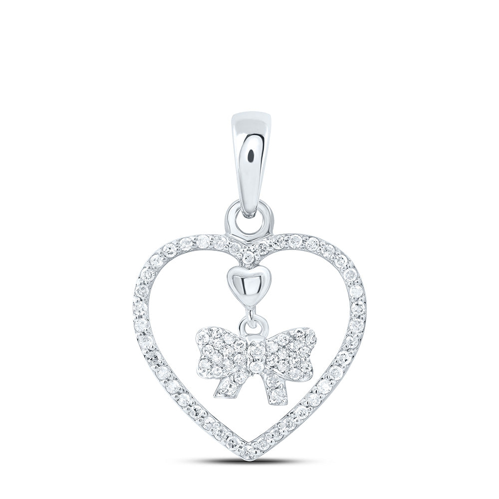 1/5CTW-NAT DIA P1 GIFT HEART PENDANT Daisy Joyeria