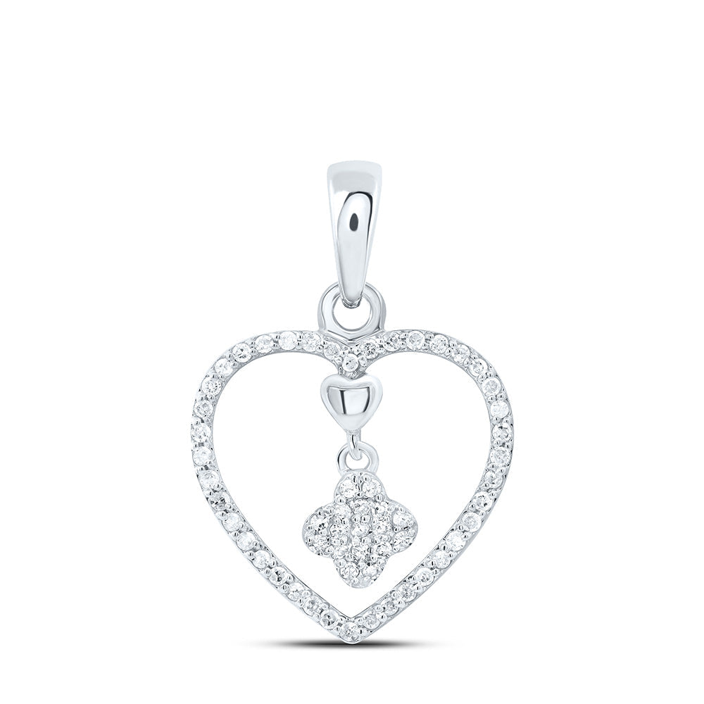 1/6CTW-NAT DIA P1 GIFT HEART PENDANT Daisy Joyeria