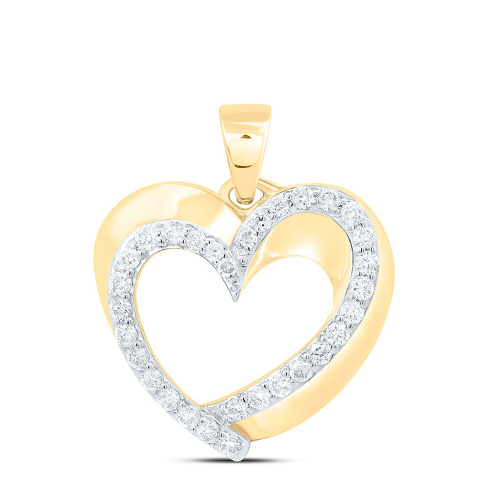 1/3 CTW-NAT DIA NK GIFT  HEART PENDANT Daisy Joyeria