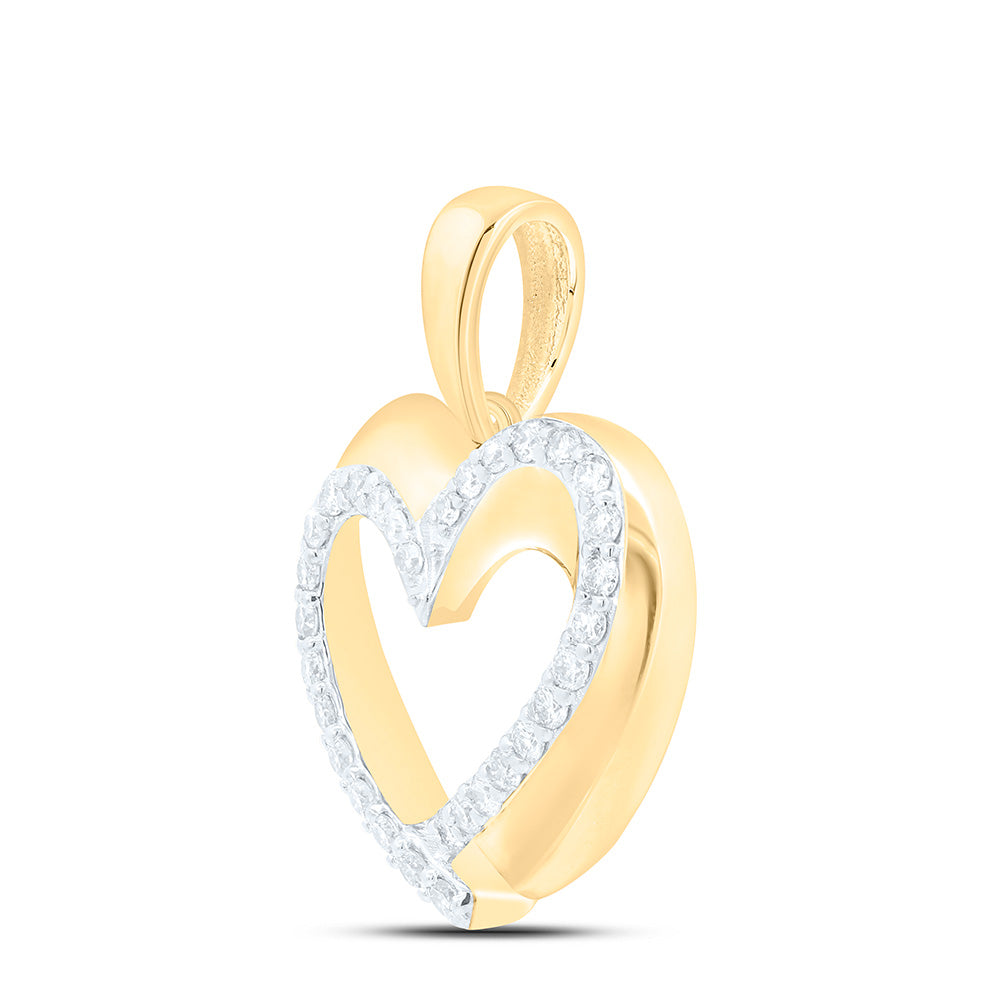 1/3 CTW-NAT DIA NK GIFT  HEART PENDANT Daisy Joyeria