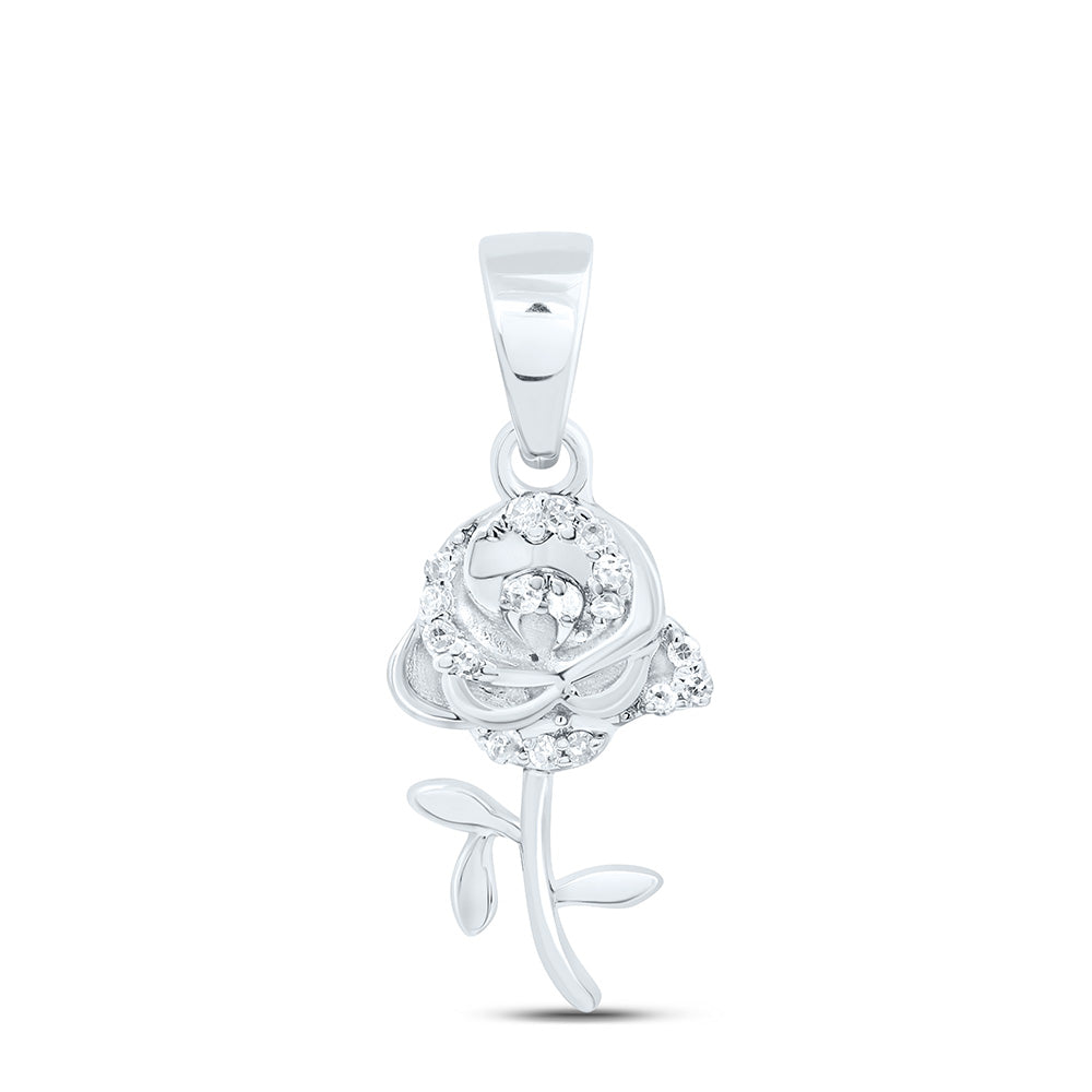1/20CTW- NAT DIA P1 GIFT ROSE PENDANT Daisy Joyeria
