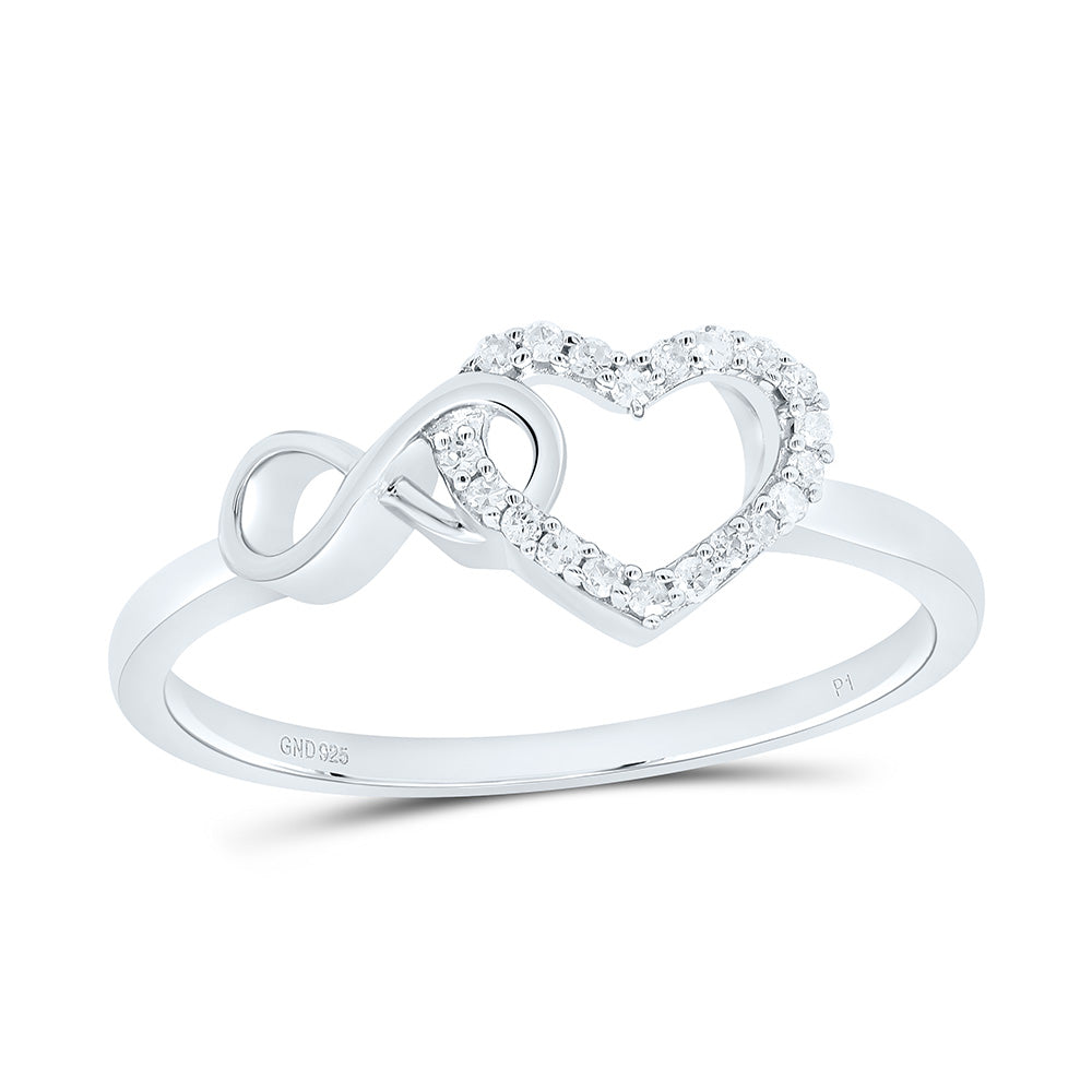 1/12CTW-NAT DIA P1 GIFT INFINITY HEART RING Daisy Joyeria