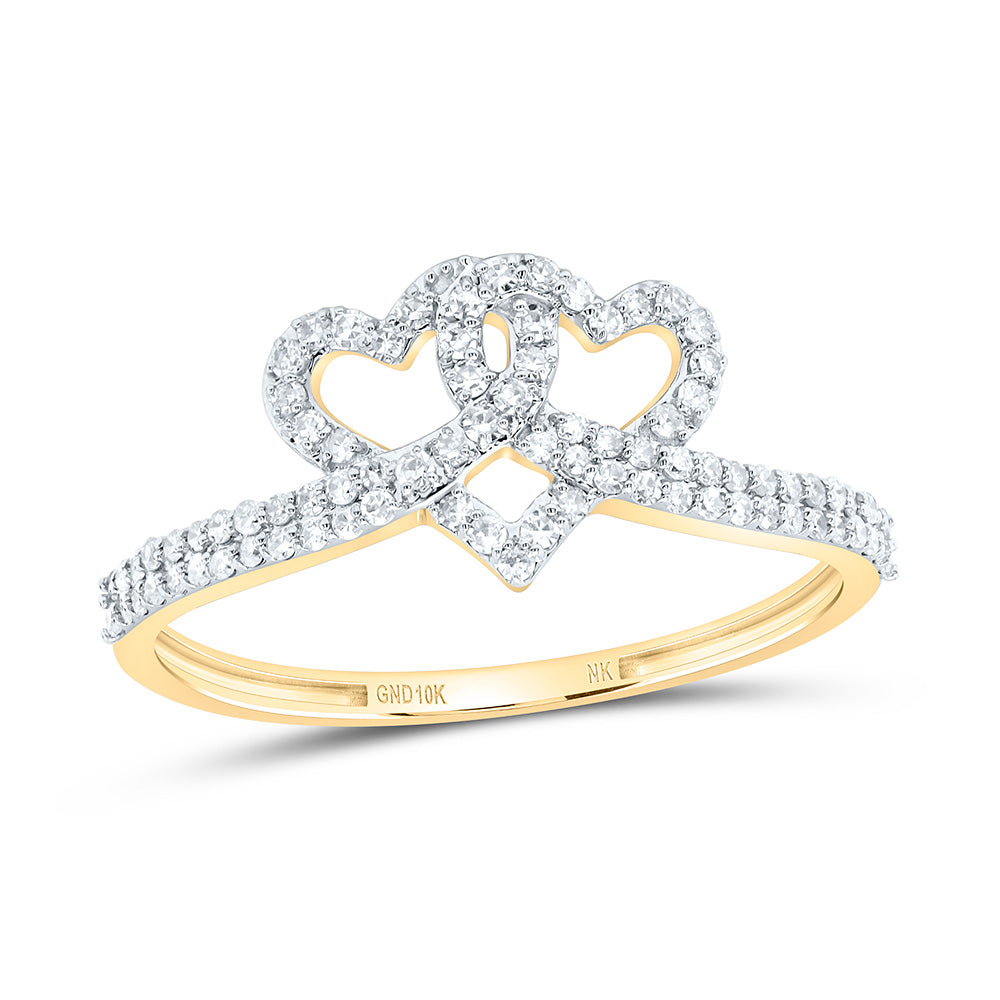 1/4CTW-NAT DIA NK GIFT HEART RING Daisy Joyeria