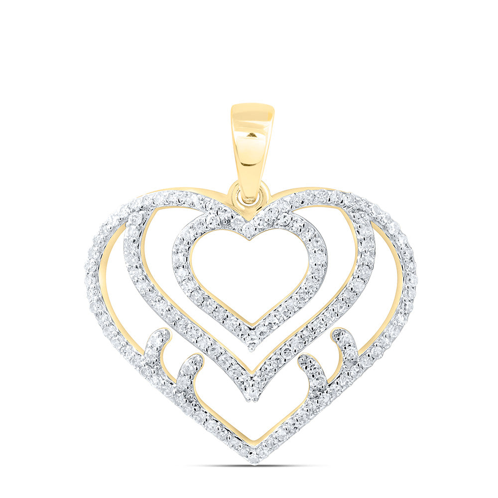 1/3CTW-NAT DIA NK GIFT HEART PENDANT Daisy Joyeria