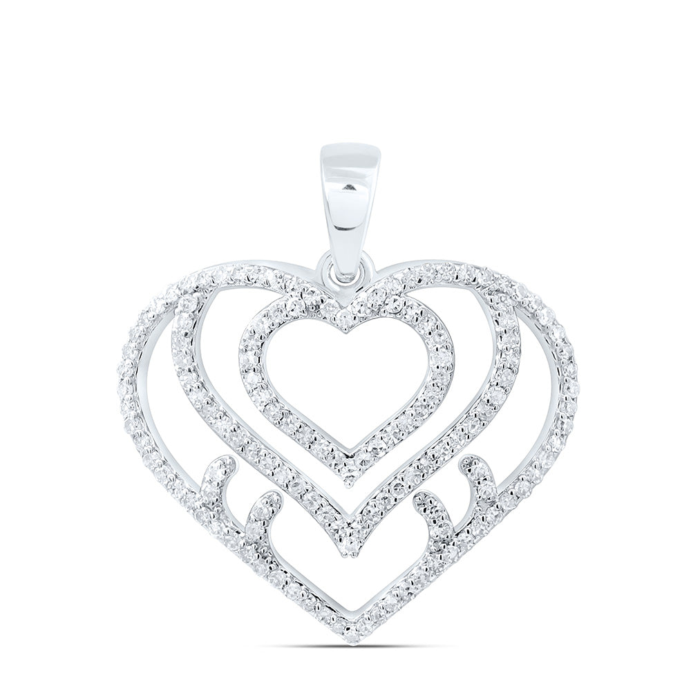 1/3CTW-NAT DIA NK GIFT HEART PENDANT Daisy Joyeria