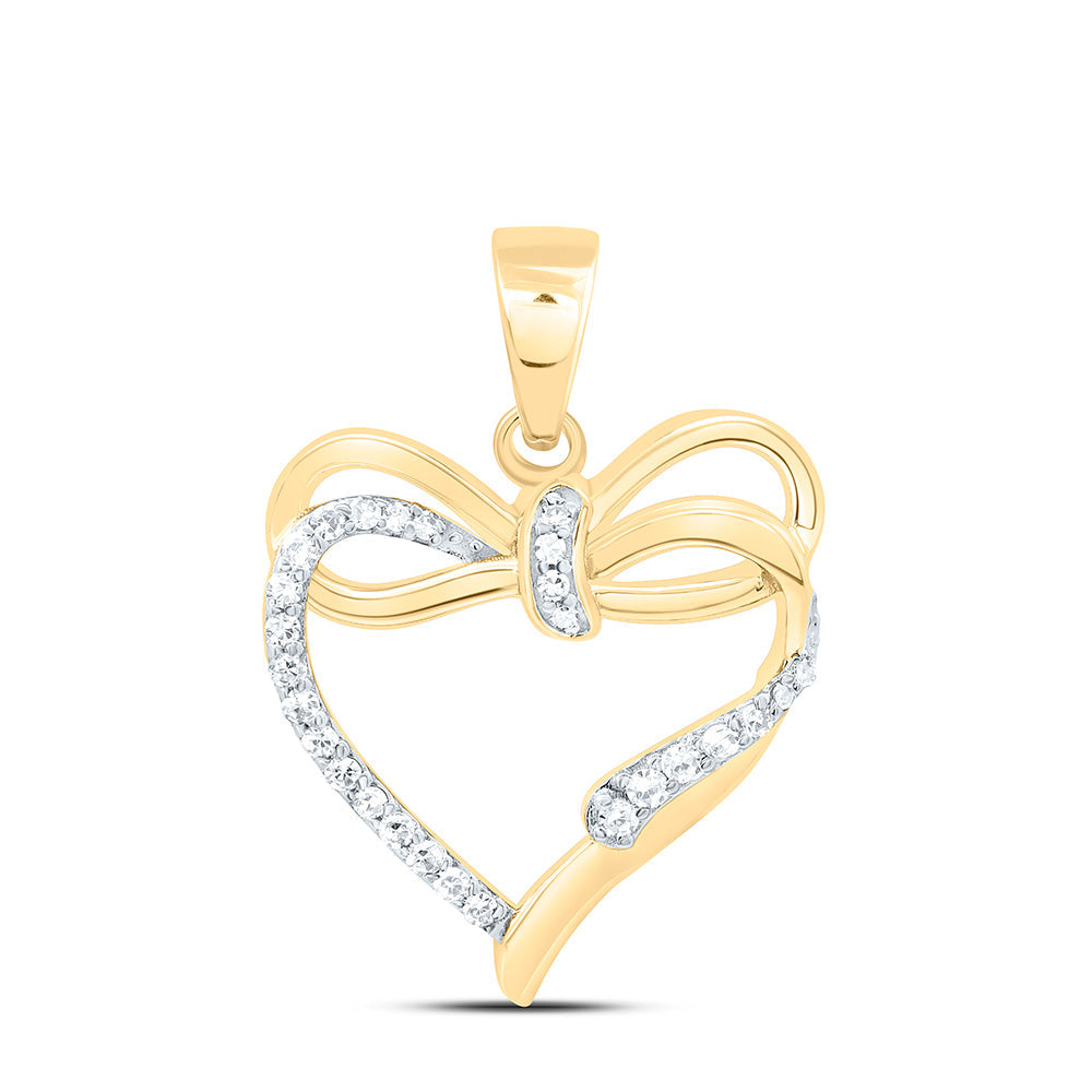 1/10CTW-NAT DIA NK GIFT HEART PENDANT Daisy Joyeria