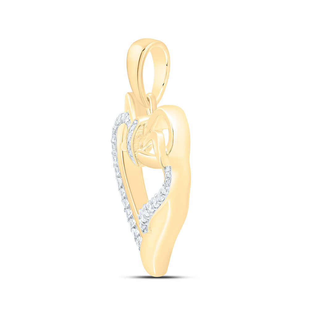 1/10CTW-NAT DIA NK GIFT HEART PENDANT Daisy Joyeria