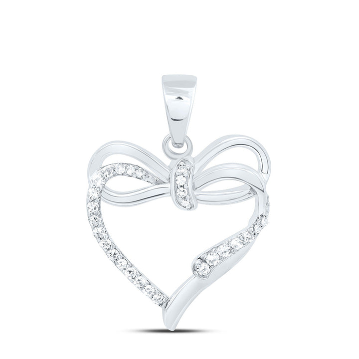 1/10CTW-NAT DIA NK GIFT HEART PENDANT Daisy Joyeria