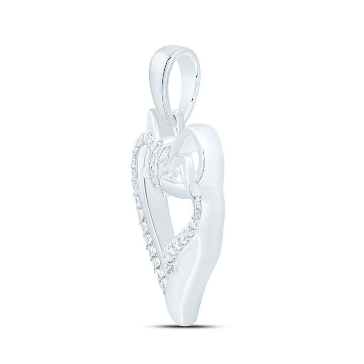 1/10CTW-NAT DIA NK GIFT HEART PENDANT Daisy Joyeria