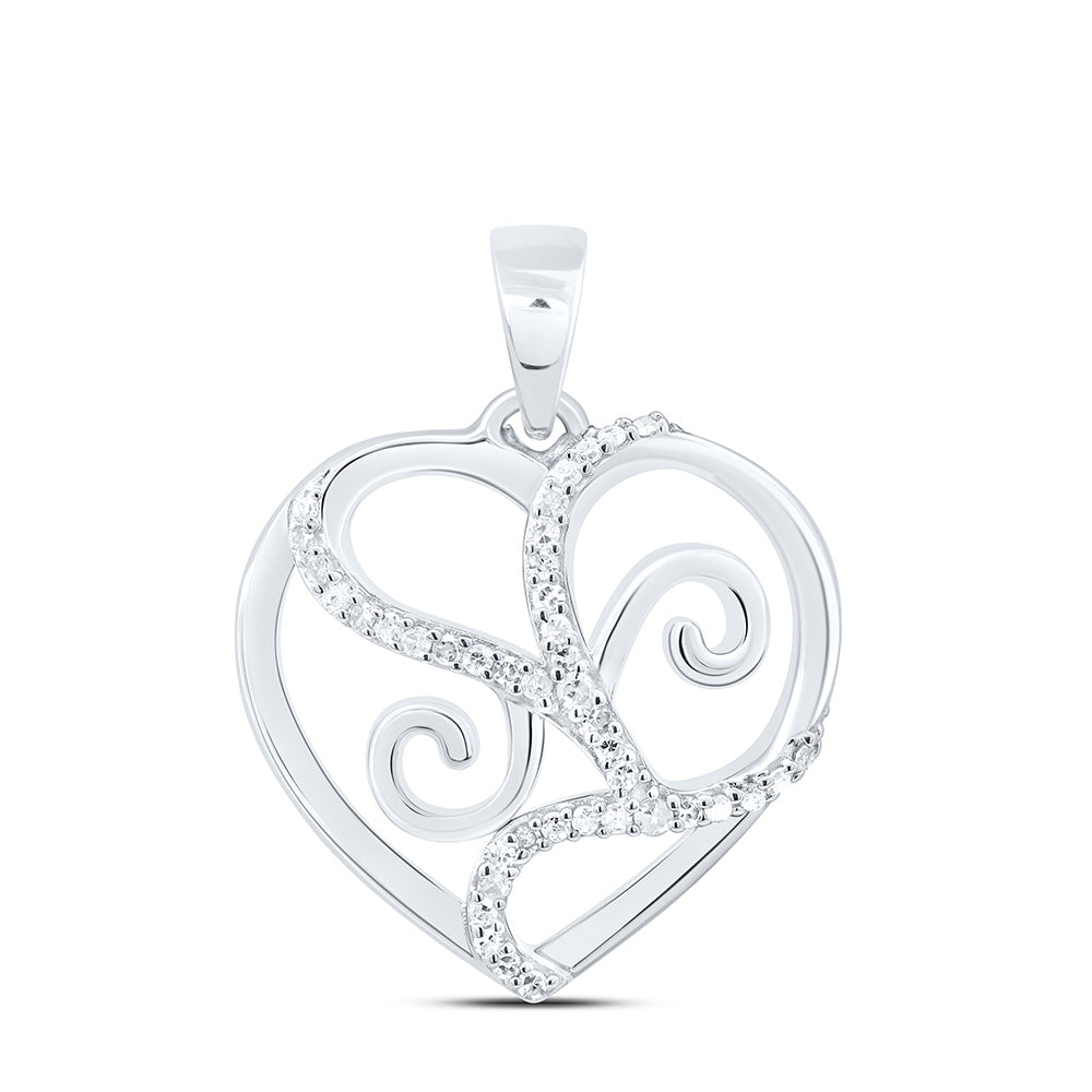 1/10CTW-NAT DIA P1 GIFT HEART PENDANT Daisy Joyeria
