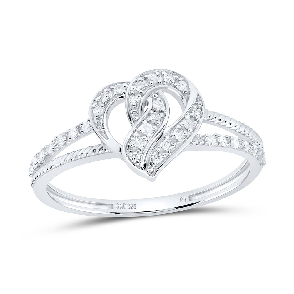 1/8CTW-NAT DIA P1 GIFT HEART RING Daisy Joyeria
