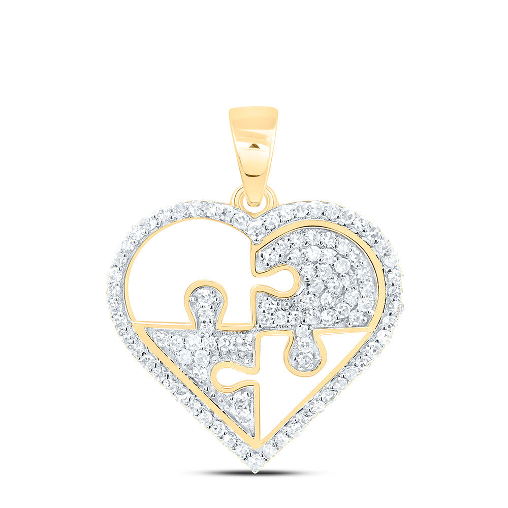 1/3CTW-NAT DIA NK GIFT HEART PENDANT Daisy Joyeria