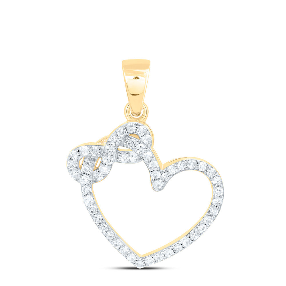 1/5CTW-NAT DIA NK GIFT INFINITY HEART PENDANT Daisy Joyeria