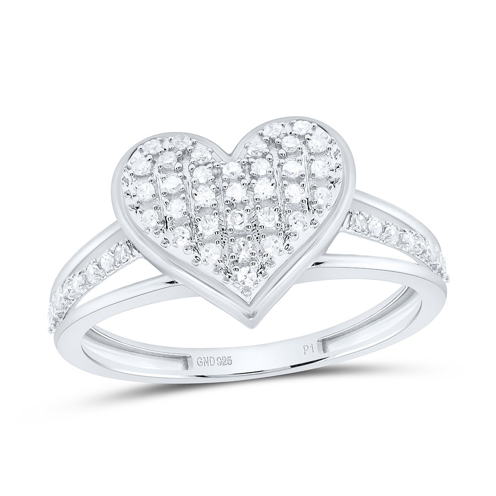 1/5CTW-NAT DIA P1 GIFT HEART RING Daisy Joyeria