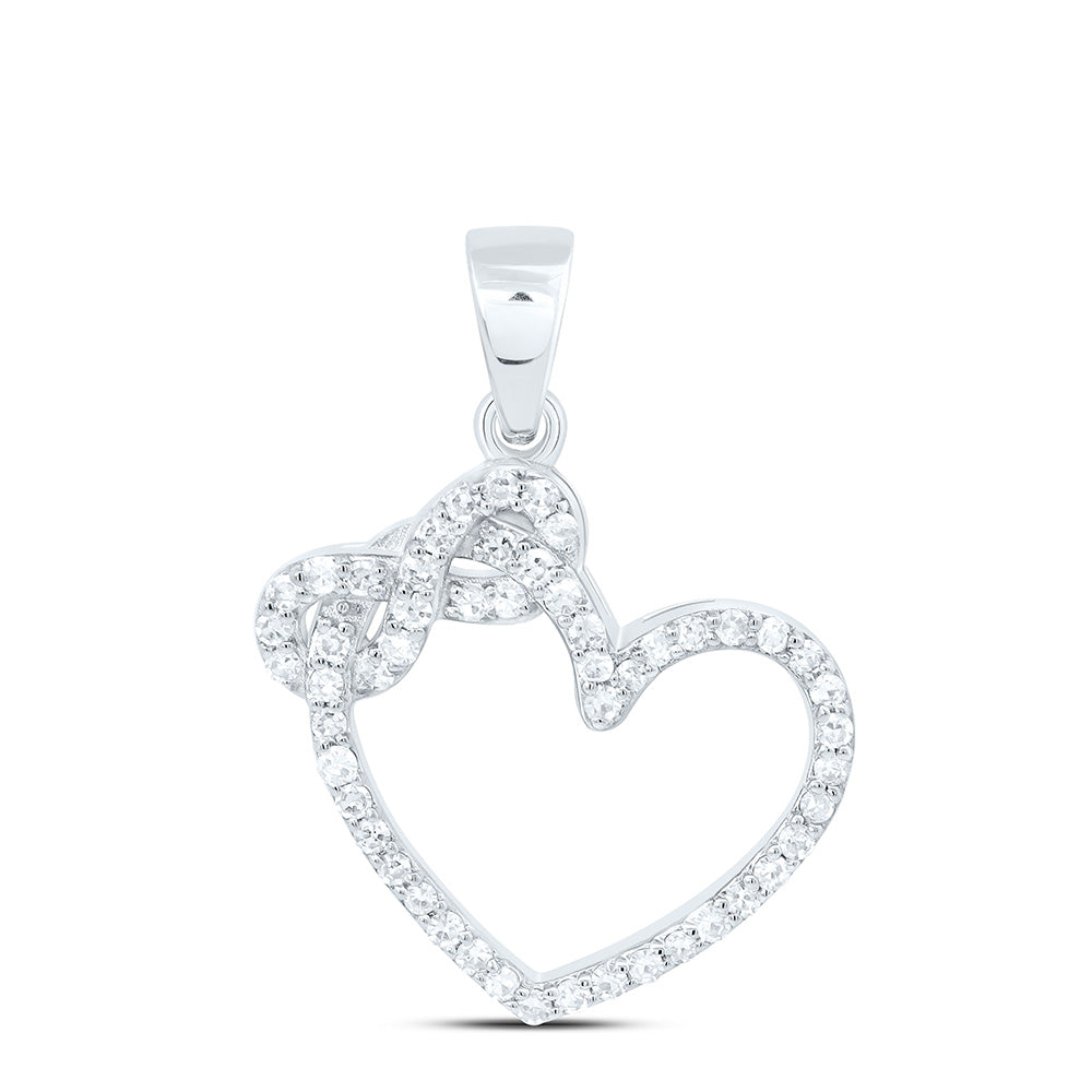1/5CTW-NAT DIA NK GIFT INFINITY HEART PENDANT Daisy Joyeria