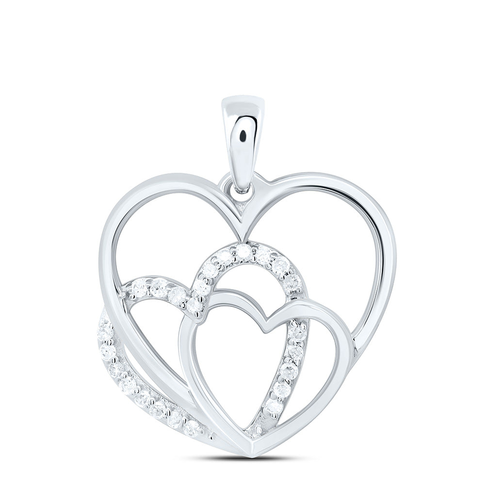 1/10CTW-NAT DIA P1 GIFT HEART  PENDANT Daisy Joyeria