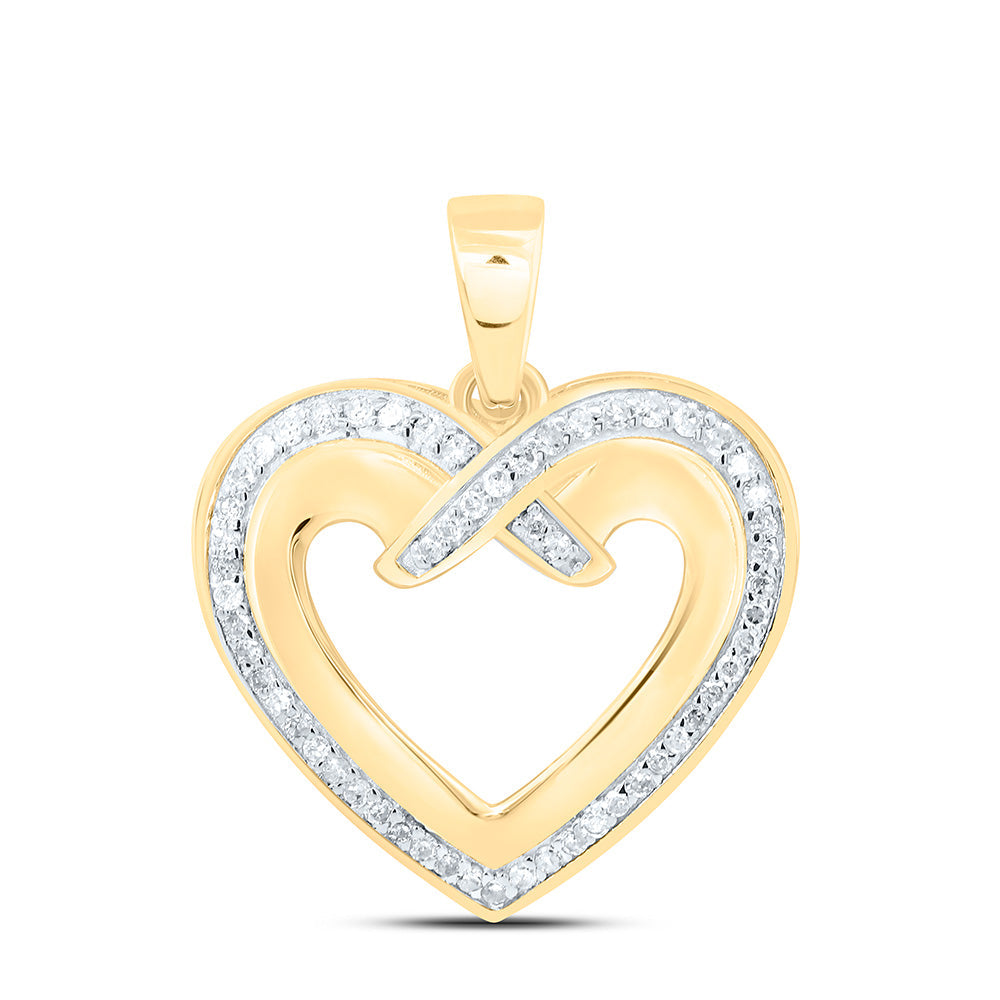 1/6CTW-NAT DIA P1 GIFT HEART  PENDANT Daisy Joyeria