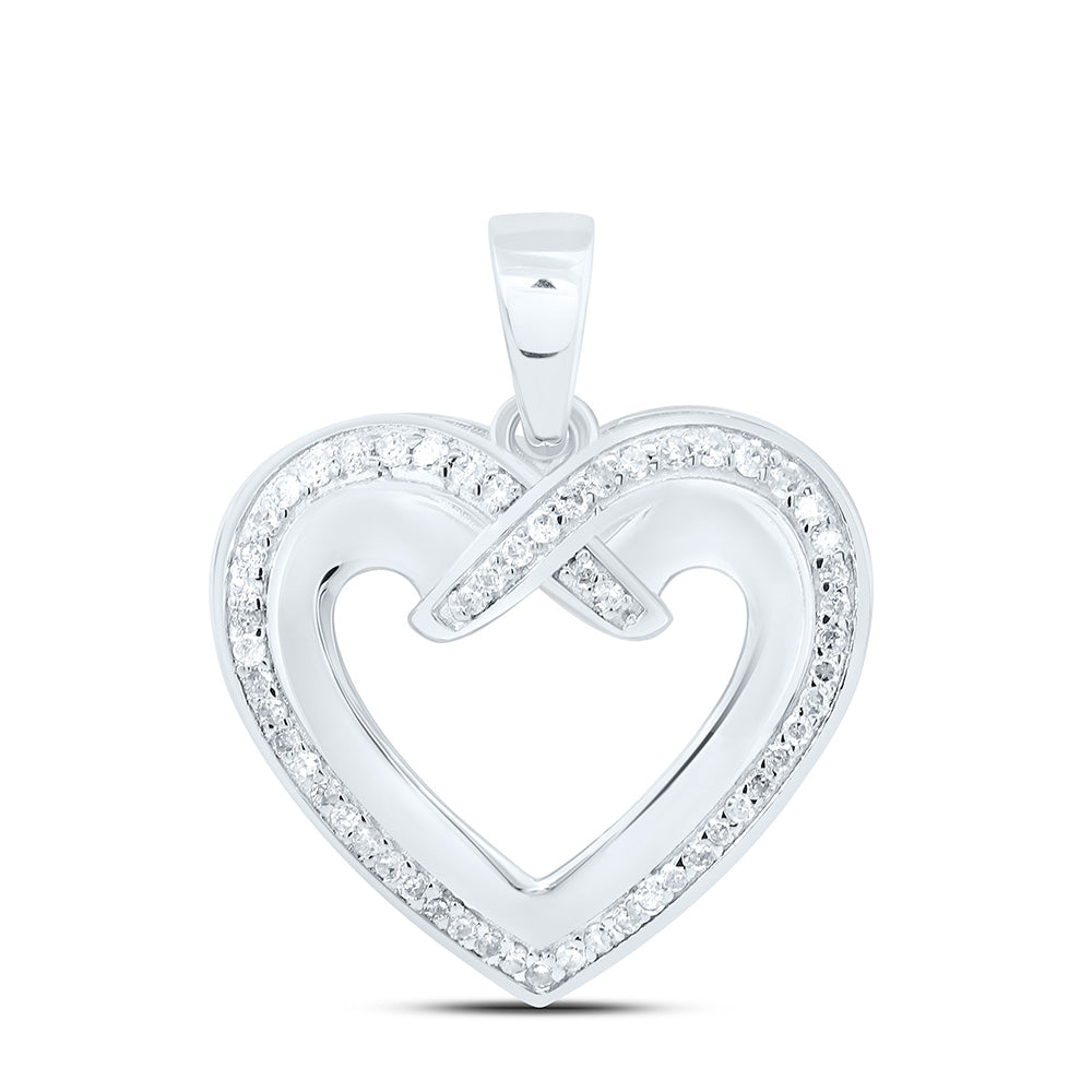 1/6CTW-NAT DIA P1 GIFT HEART  PENDANT Daisy Joyeria