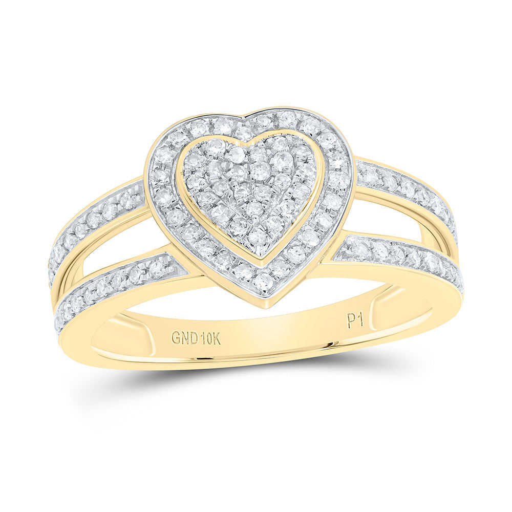 1/3CTW-NAT DIA P1 GIFT HEART RING Daisy Joyeria