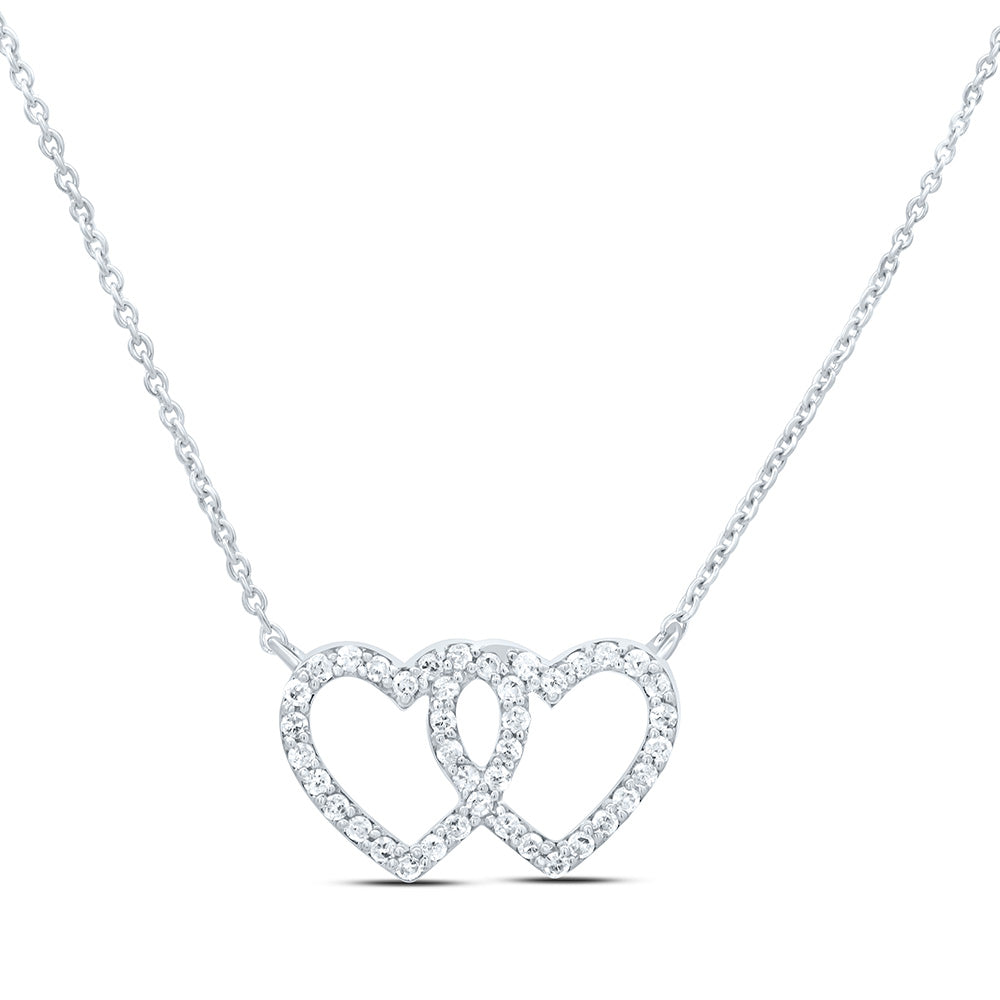 1/5CTW-NAT DIA P1 GIFT HEART NECKLACE (18 INCH) Daisy Joyeria