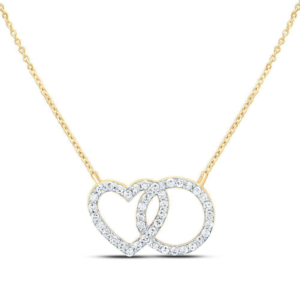 1/5CTW-NAT DIA P1 GIFT ROUND HEART NECKLACE (18 INCH) Daisy Joyeria