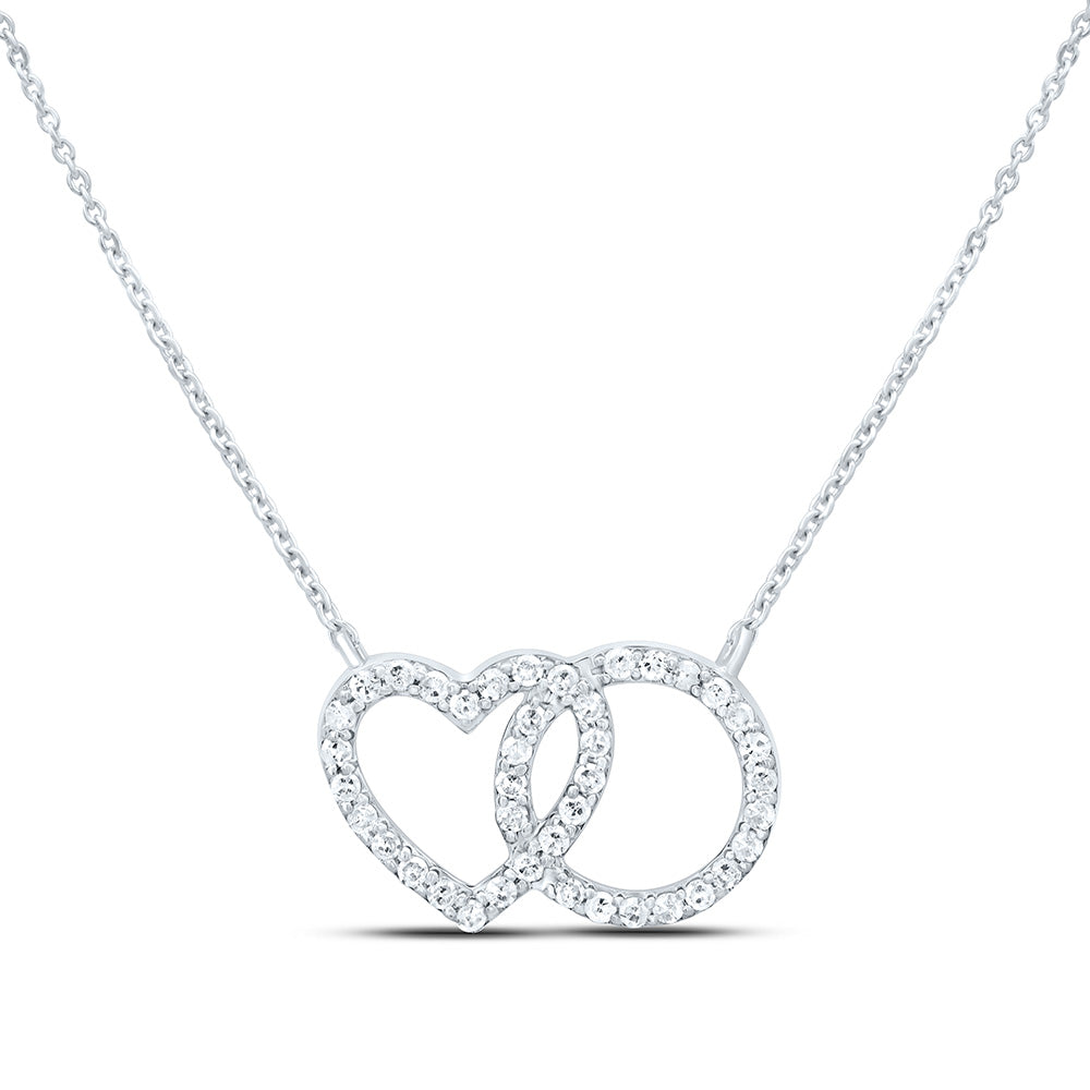 1/5CTW-NAT DIA P1 GIFT ROUND HEART NECKLACE (18 INCH) Daisy Joyeria