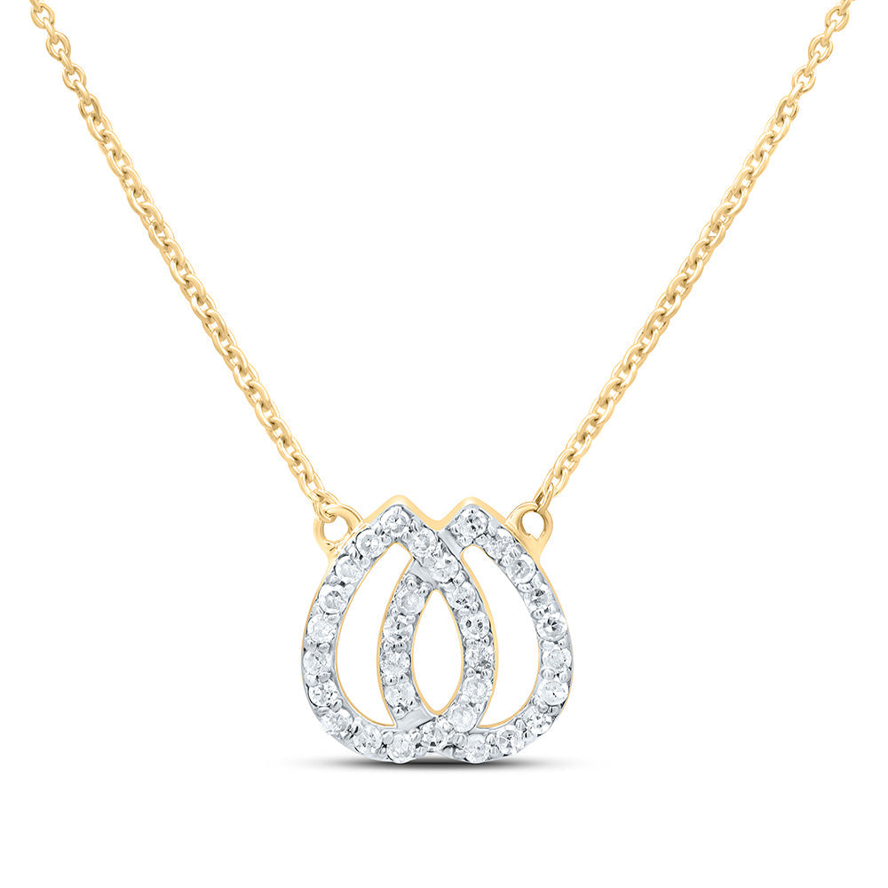 1/6CTW-NAT DIA P1 GIFT PEAR NECKLACE (18 INCH) Daisy Joyeria