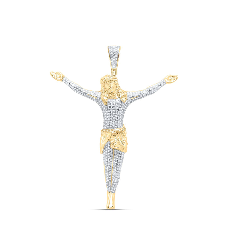 1CTW-NAT DIA NK JESUS MENS CHARM Daisy Joyeria