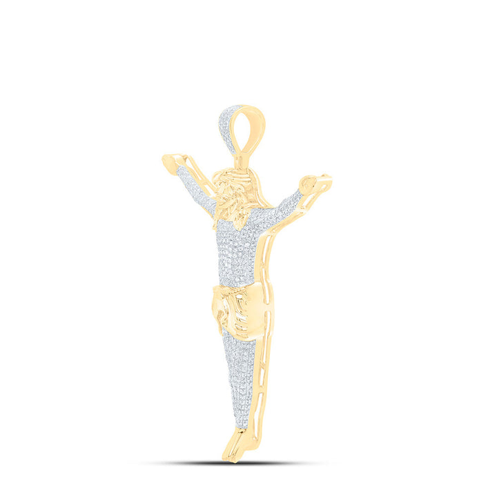 1CTW-NAT DIA NK JESUS MENS CHARM Daisy Joyeria