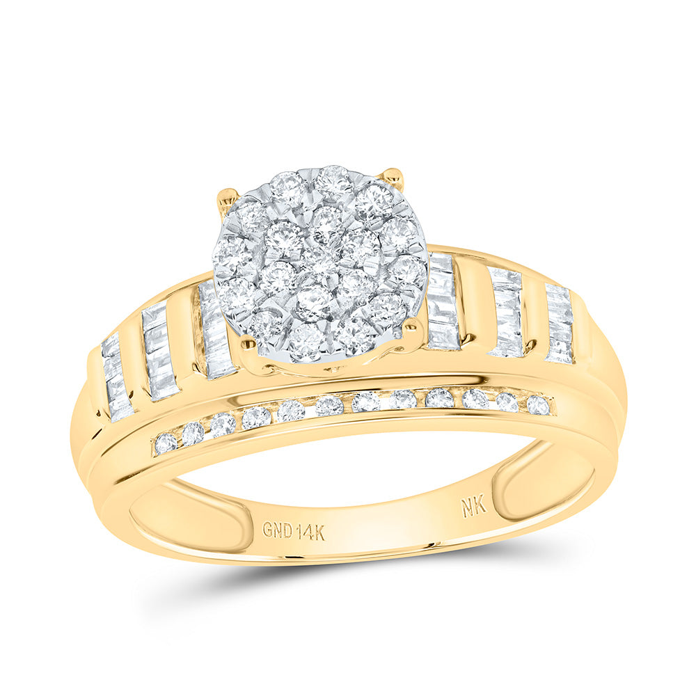 1/2CTW-NAT DIA NK FASHION ROUND RING Daisy Joyeria