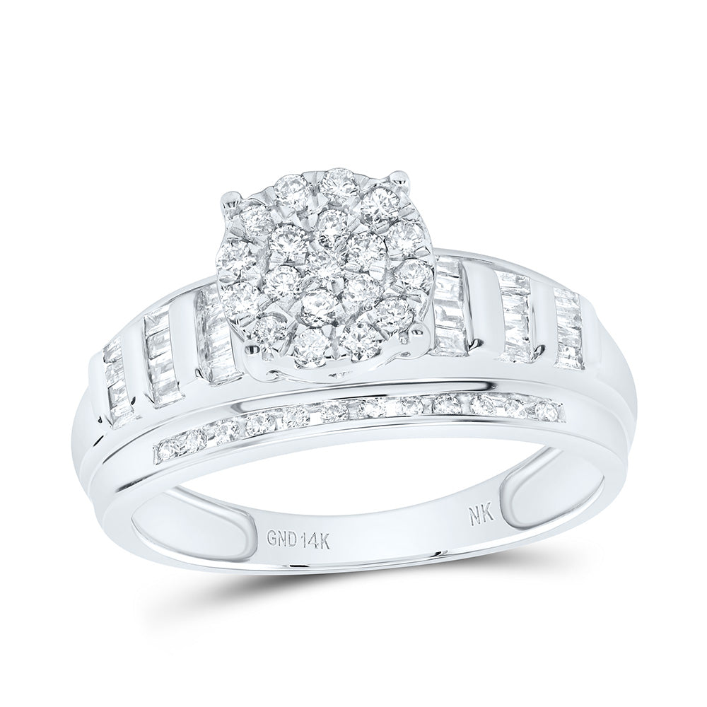 1/2CTW-NAT DIA NK FASHION ROUND RING Daisy Joyeria