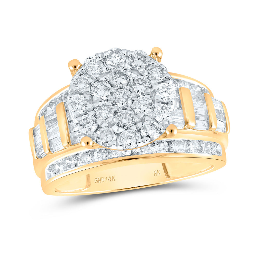 2CTW-NAT DIA NK FASHION ROUND RING Daisy Joyeria