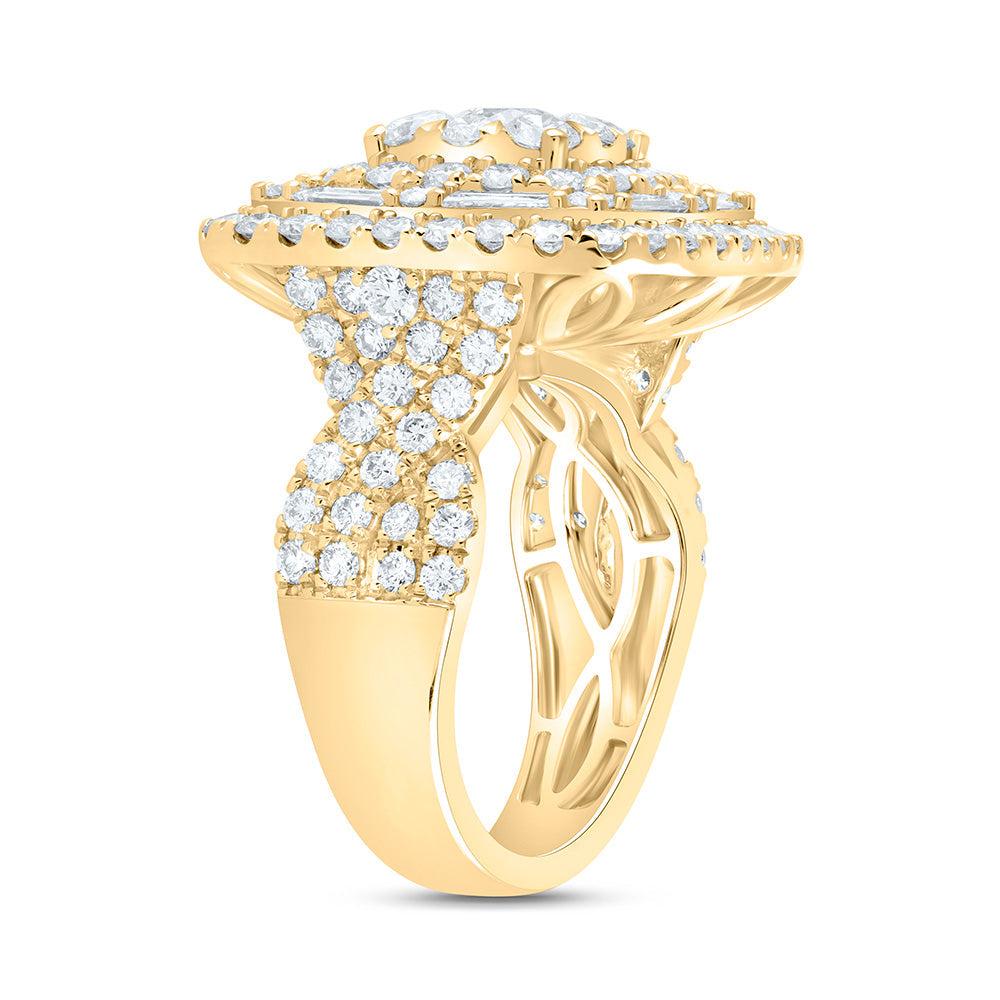 4CTW-NAT DIA ANA M ELITE 3/8CTW-CRD CUSHION DOUBLE HALO BRIDAL RING Daisy Joyeria