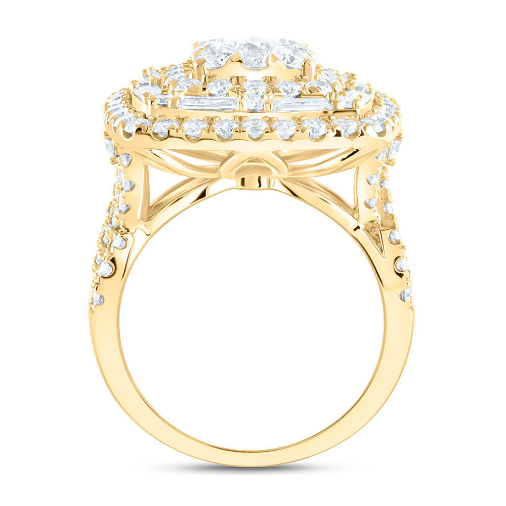 4CTW-NAT DIA ANA M ELITE 3/8CTW-CRD CUSHION DOUBLE HALO BRIDAL RING Daisy Joyeria
