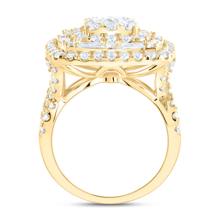 4CTW-NAT DIA ANA M ELITE 3/8CTW-CRD CUSHION DOUBLE HALO BRIDAL RING Daisy Joyeria