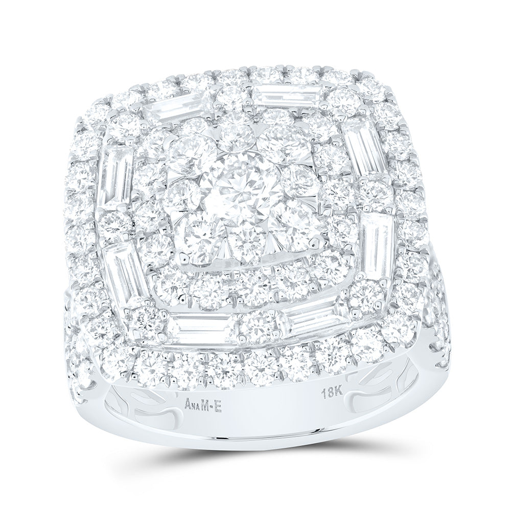 4CTW-NAT DIA ANA M ELITE 3/8CTW-CRD CUSHION DOUBLE HALO BRIDAL RING Daisy Joyeria