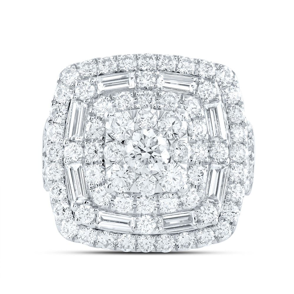 4CTW-NAT DIA ANA M ELITE 3/8CTW-CRD CUSHION DOUBLE HALO BRIDAL RING Daisy Joyeria