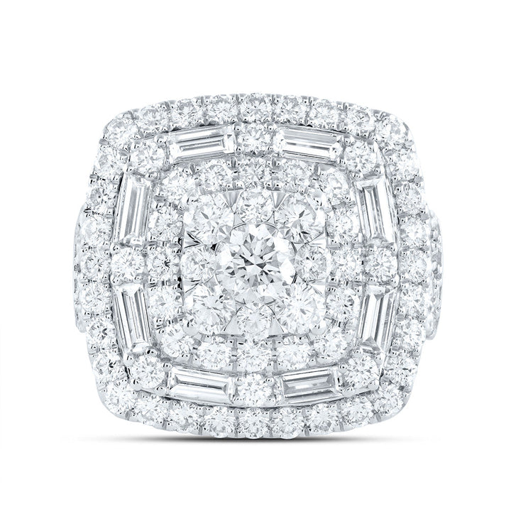 4CTW-NAT DIA ANA M ELITE 3/8CTW-CRD CUSHION DOUBLE HALO BRIDAL RING Daisy Joyeria