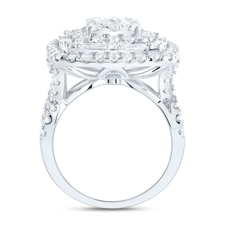 4CTW-NAT DIA ANA M ELITE 3/8CTW-CRD CUSHION DOUBLE HALO BRIDAL RING Daisy Joyeria