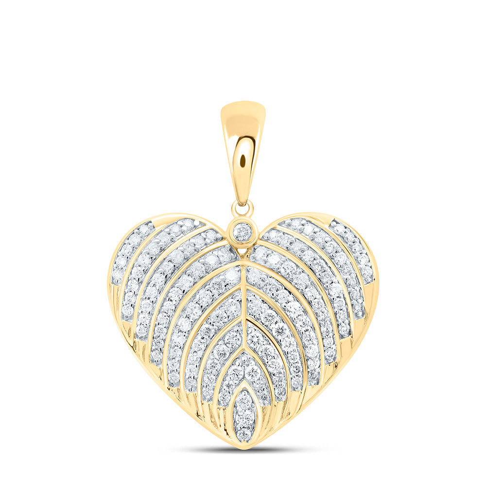 7/8CTW-NAT DIA CN FASHION HEART PENDANT Daisy Joyeria