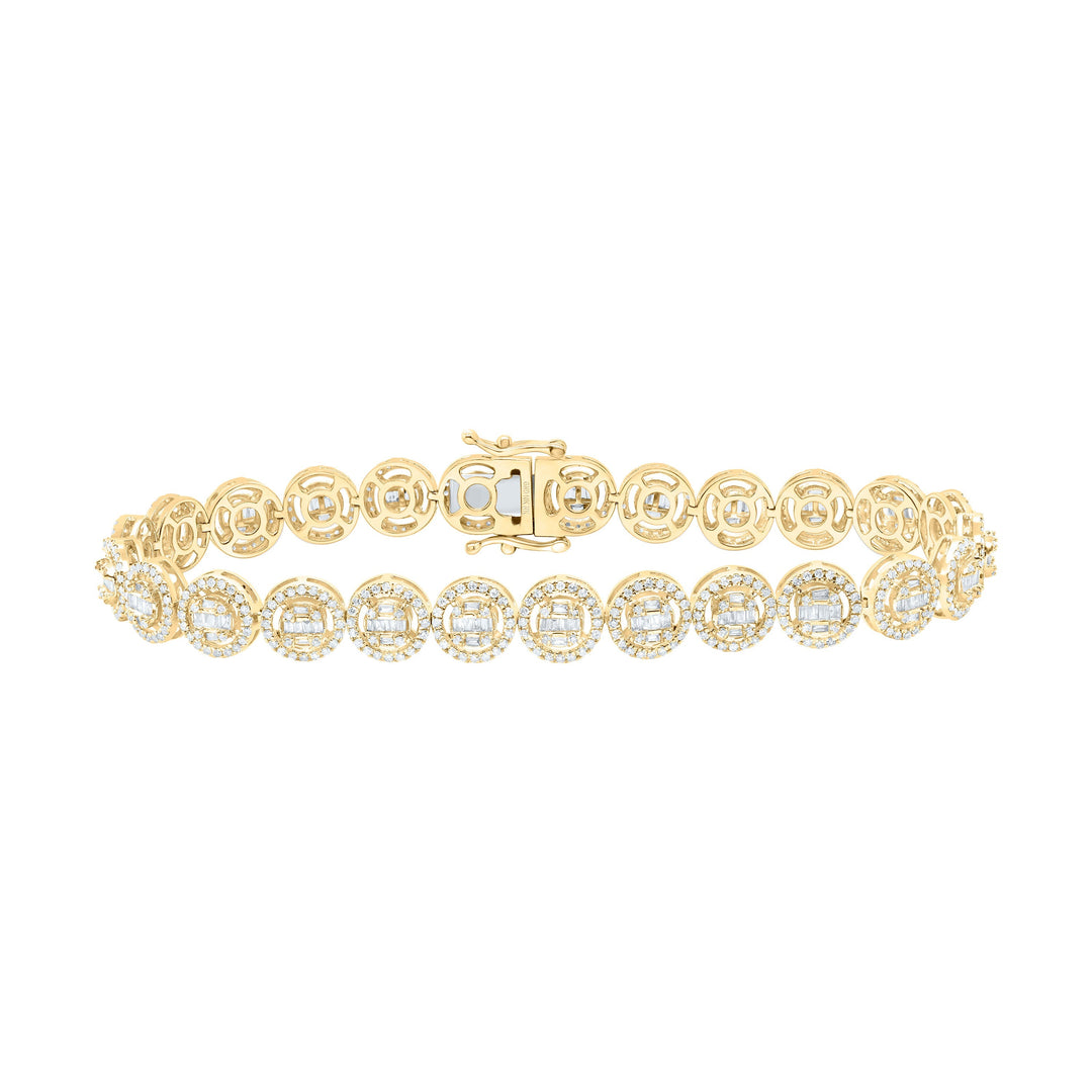 2 5/8CTW-NAT DIA NK FASHION ROUND BRACELET (8 INCH) Daisy Joyeria