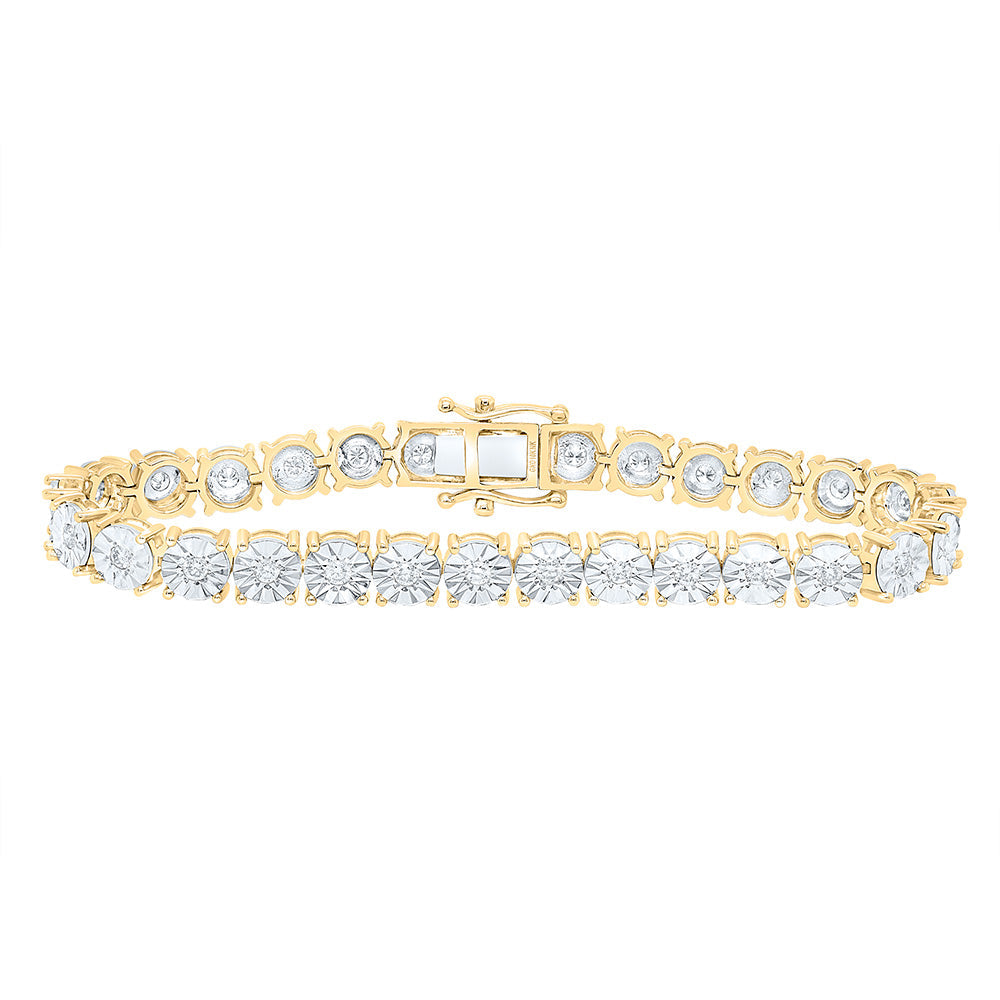 1 1/5CTW-NAT DIA NK FASHION 6.0MM FANUK TENNIS BRACELET (7 INCH) Daisy Joyeria