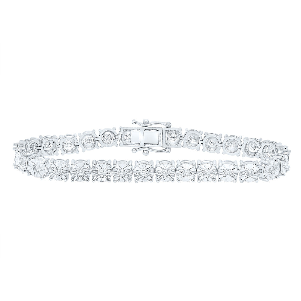 1 1/5CTW-NAT DIA NK FASHION 6.0MM FANUK TENNIS BRACELET (7 INCH) Daisy Joyeria